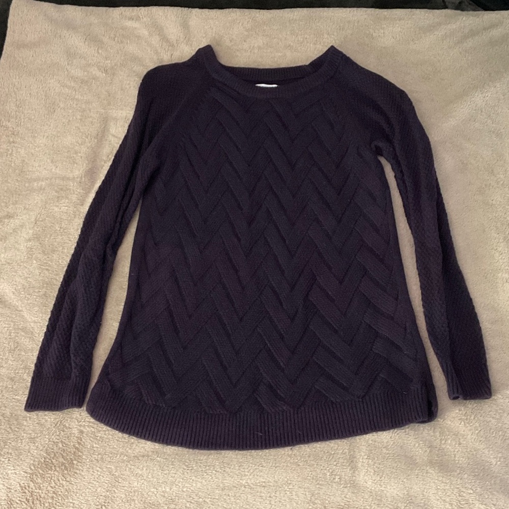 Sonoma Women's Deep Purple Chevron Sweater